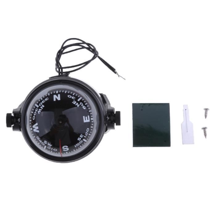 Boussole Avec Un Isolant De Cadran Noir Sur Fond Blanc. Dispositif De