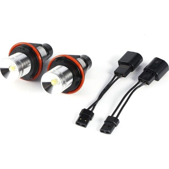 VGEBY Lumière LED Halo Angel Eye 2 pièces 5W blanc LED ange yeux Halo anneau ampoules de lampe pour BMW E39 E60 E53 E63 E66 phare