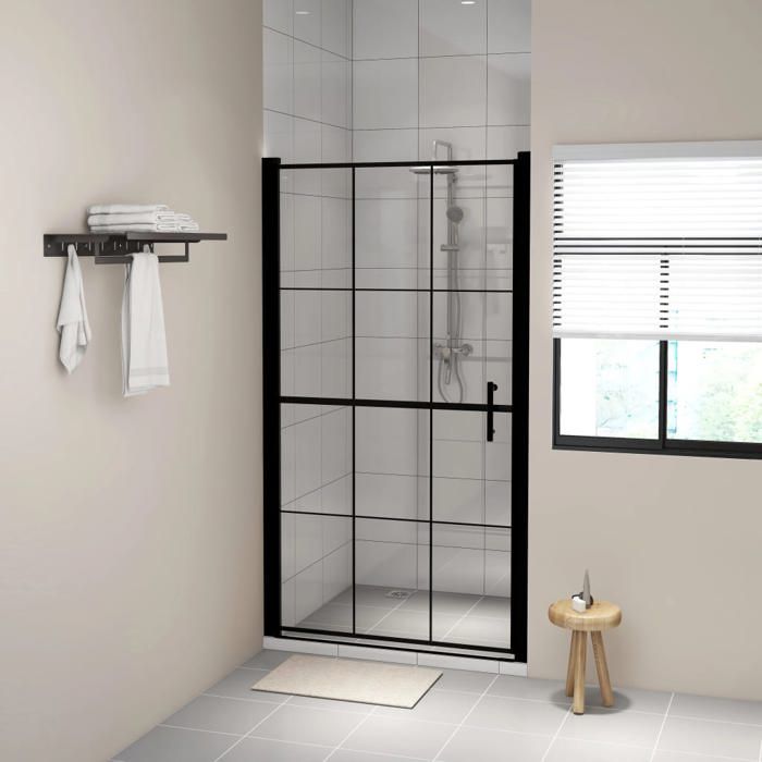 vidaXL Porte de Douche Ecran de Douche Accessoire de Salle de Bain Pario de Douche Cabine de Douche Maison Intérieur Verre 148889