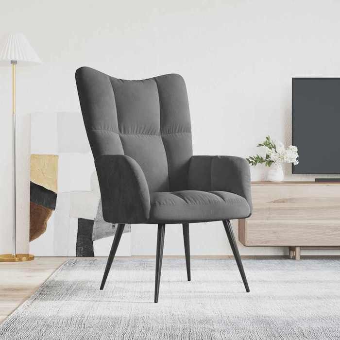 vidaXL Chaise de Relaxation Fauteuil de Détente Siège de Relaxation Chaise de Détente Salon Salle de Séjour Intérieur Gris 328074