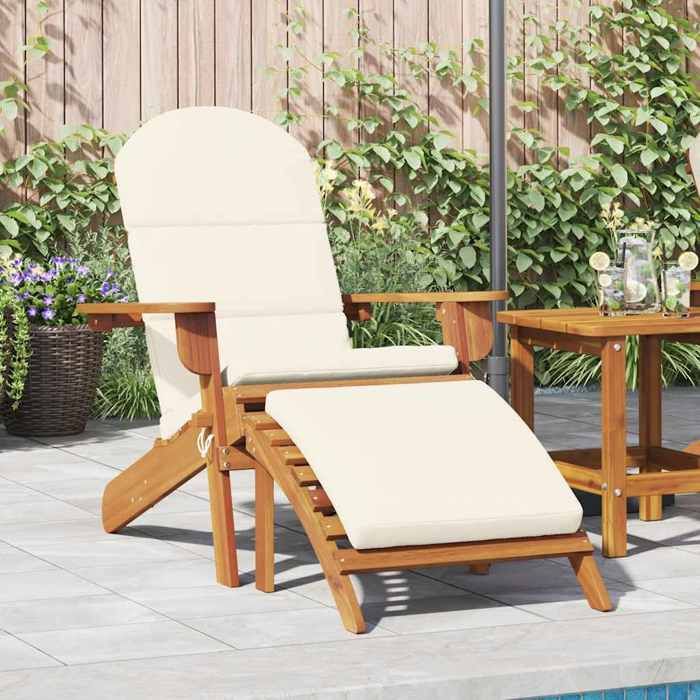 vidaXL Chaise Adirondack avec repose pieds - vue 2