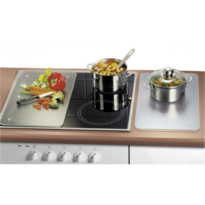 protection murale en verre dans la cuisine Plateau de protection universel pour plaques de cuisson en verre tremp/é de 4 mm Planche ? D/écouper pour verre c/éramique induction 1 Pi?ces 60 x 52 cm