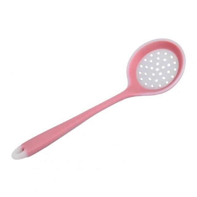 Écumoire à Trous Silicone IMIKEYA Avec Long Manche 28,5 CM - Passoire Antiadhésive Résistante Chaleur 200°C, Ustensile Cuisine