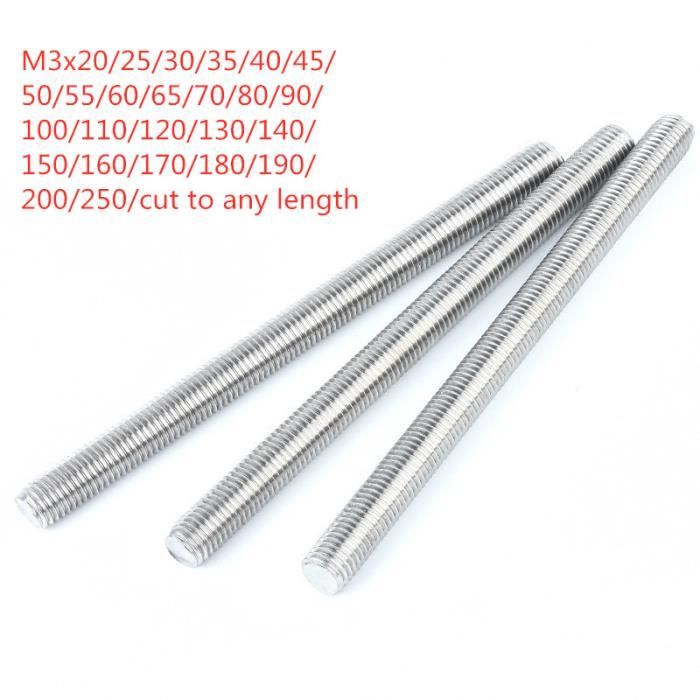 HENGBIRD Lot de 5 tiges filetées M8 × 200 mm en acier inoxydable avec 10 écrous à bride, tiges