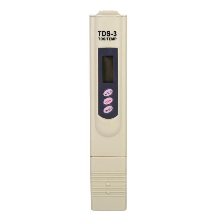 TDS Testeur Détecteur de qualité de l'eau pureté LCD écran numérique 0-9990 PPM gris--Rose Vie