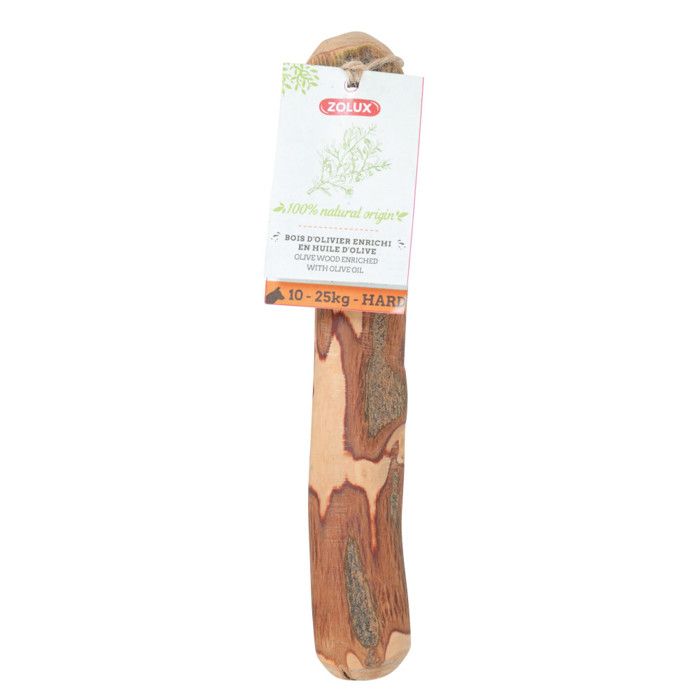 Jouet à Mâcher En Bois D'olivier Pour Chien - Naturel, Durable, Bon Pour Les Dents - Taille M (20 Cm) Pour Chiens 10-20 Kg