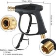 2windeal® Pistolet de Lavage Haute Pression 4000 PSI Pistolet de Nettoyage de Voiture arrosage avec 5 Embouts de Buse d'eau-1