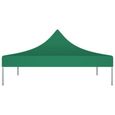 Toile de rechange pour parasol - Toit de tente de réception 3x3 m Vert 270 g/m² - DIOCHE - DIO7734921039452-1
