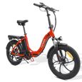 Vélo électrique pliable Fafrees F20-R - Batterie 36V 16Ah - Shimano 7S - Pneus 20"x3.0 Fat Tire - Rouge-1