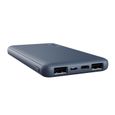 Trust Primo Batterie Externe Rapide 10000mAh, Power Bank Ultra Mince USB-C 3A, 3 Entrées, Chargeur iPhone / iPad / Samsung - Bleu-1