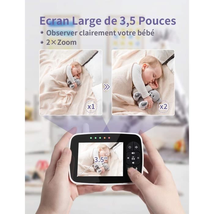 Babyphone Camera, HelloBaby HB65 Bébé Moniteur Vidéo,Écran de 3,2 pouces,  angles de vue à 360 degrés, caméra bébé à distance - Cdiscount Puériculture  & Eveil bébé