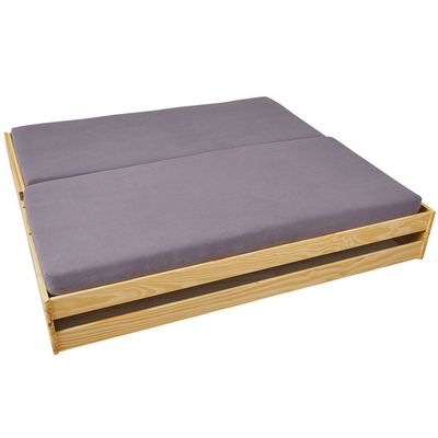 Alfred & Cie - Lit Banquette ado 90x200 avec lit gigogne et tiroirs