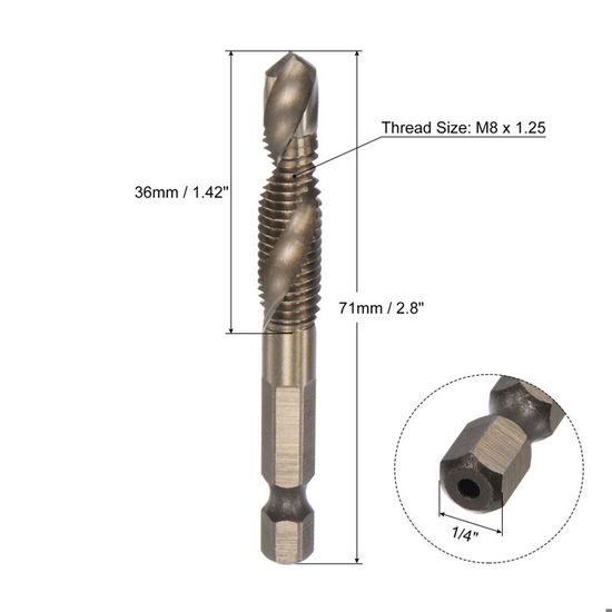 Taraud M22 X 1 Métrique HSS Cobalt 6542 Revêtu TiCN – Filetage Main Précis Et Durable Pour Acier Inox & Alliages
