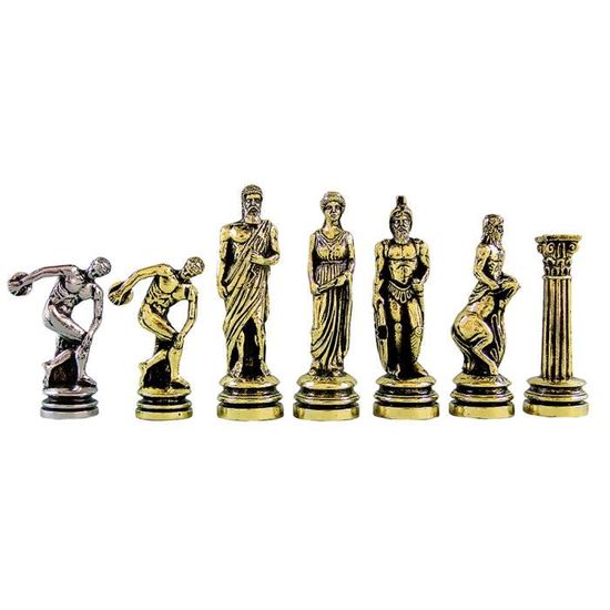 Jeu D'échecs Disco – Grec – 45 Cm – Bois Et Métal – Marinakis – Neuf