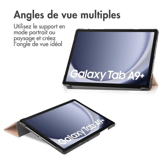iMoshion Coque tablette Trifold pour Samsung Galaxy Tab A9 Plus - Rosé  Dorée