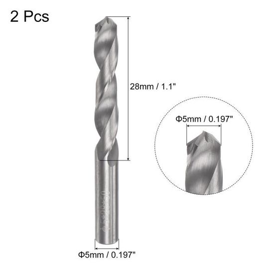 Pack De 50 Forets Hélicoïdaux HSS 1mm à 3mm - Pour Perceuse, Acier Haute Qualité - Neuf Sous Blister