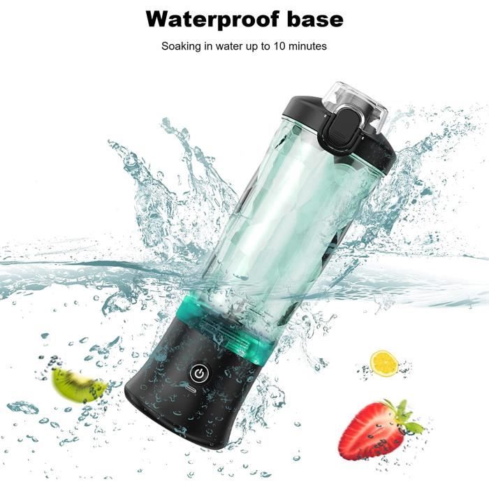 Mixeur Portable Smoothie 1300 ML - Rechargeable USB, Lame Inox, Bouteille Avec Paille, Pour Cuisine, Bureau, Salle De Sport