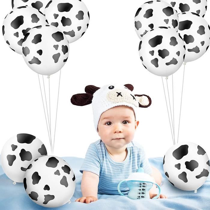 Lot De 8 Ballons En Aluminium Mylar En Forme De Vache Pour 6e Génération Sur Le Thème Des Animaux De La Ferme - Fournitures De Fête Prénatale - Décorations De Fête D'anniversaire