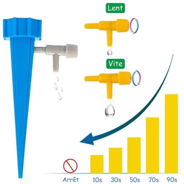 12 Pcs Arrosage Goutte à Goutte Bouteille - Irrigation Automatique Plantes Avec Vannes Réglables Pour Jardin Et Intérieur