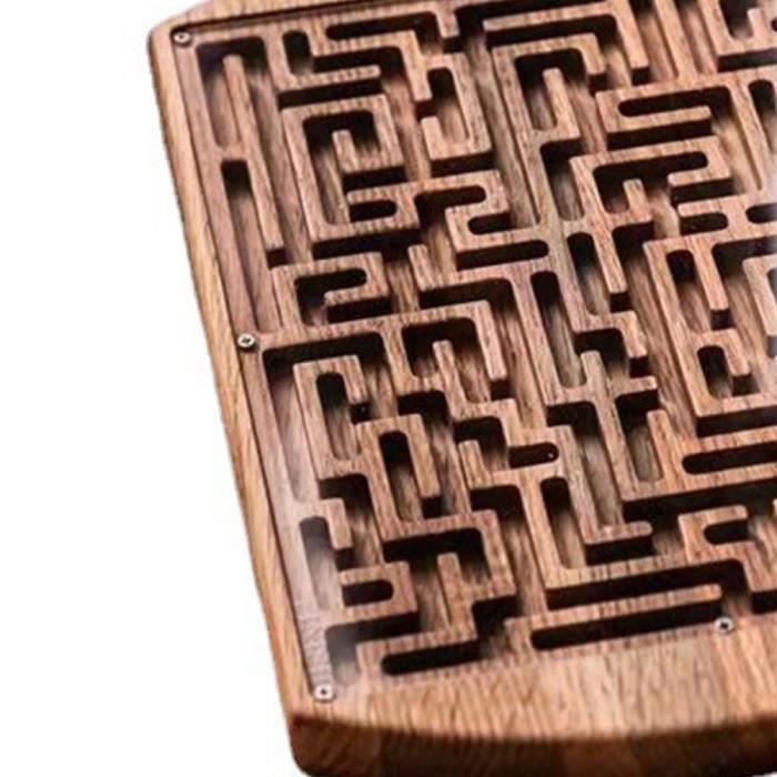 Labyrinthe en bois pour personnes âgées, jeu de société avec billes en