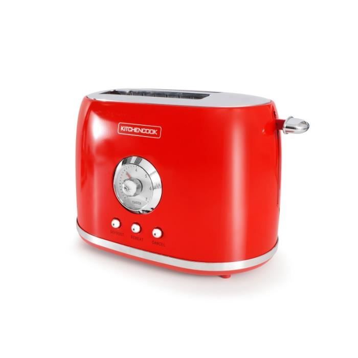 Grille-pains 1 fente 850w rouge VINTAGESINGLERED850W