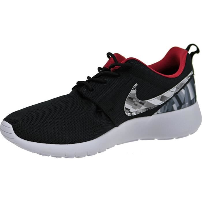 Nike Roshe One Print GS 677782 012 Enfant Baskets Gris Noir Gris