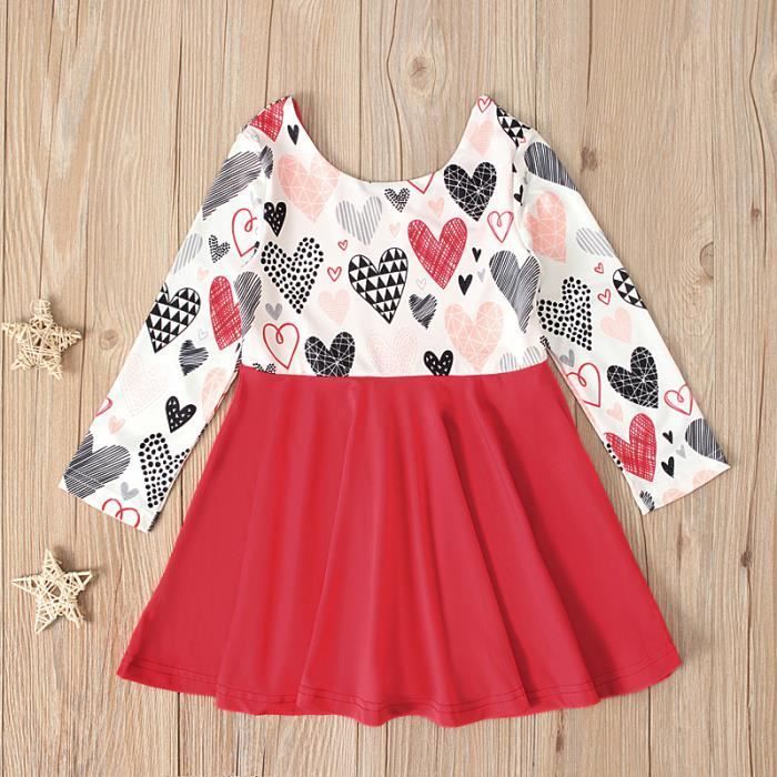 Robe rouge 2025 fille 4 ans