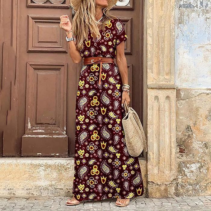 Robe mi mollet d contract e la mode pour femmes x42752 Terre