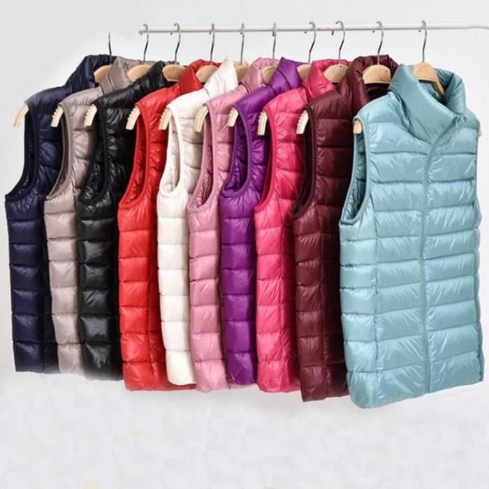 Doudoune Femme Légère à Capuche - Duvet De Canard - Coupe Slim - Blanc - Pour L'hiver Et Le Ski - 10