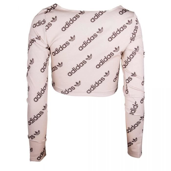 Tee shirt on sale adidas rose femme