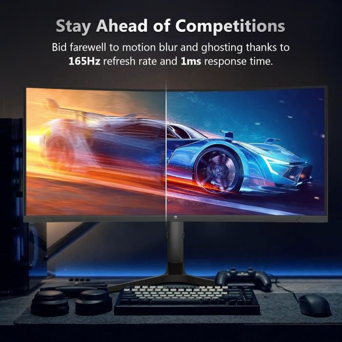 Ecran Z Z-Edge Écran Pc Gamer Incurvé 34'', 165Hz(Dp), Uwqhd(3440X1440), 1Ms ...