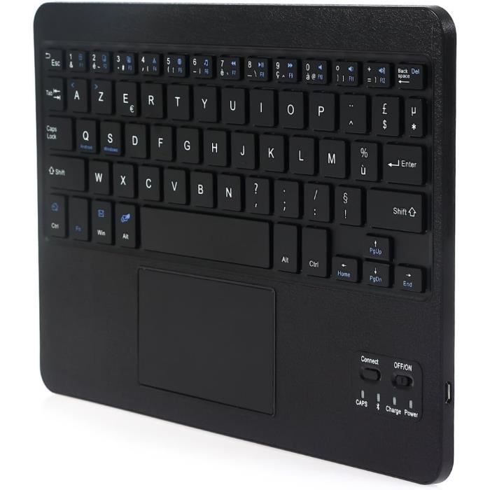 CoastaCloud - Clavier Bluetooth AZERTY Avec Housse Pour Tablette 9-11" - Pavé Tactile - Rétroéclairage