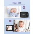 MAGICFOX BabyPhone 3.5" LCD - Rotation 360° - Caméra zoom 1080p - Surveillance de Température - Berceuse - Vision Nocturne-2