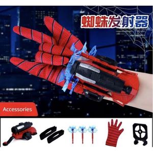 Lanceur De Toile Spider-Man – Masque + Gant, 15 Fléchettes – Cosplay Enfant, Jeu D’action