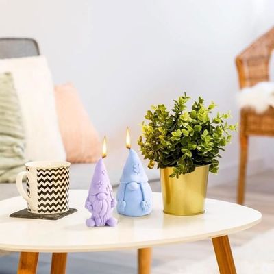 Dmuzsoih Moule U00e0 Bougie Gnome, Moules Gnome - Moule Du2019art En Ru00e9sine Naine | Moule U00e0 Savon En Forme De Bougie Naine, En Silicone, Gnome, Pour