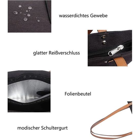Shitafe Sac Fourre-Tout à Vin avec Distributeur de Boissons et Poche à Vin, Grand Sac de Plage, Sac de Transport Vin Isotherme, Sac à Main de Plage pour Plage Voyages Pique-Nique Camping