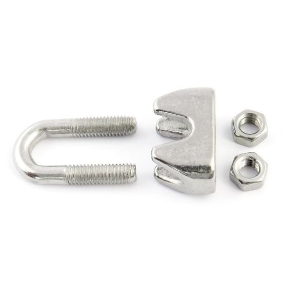 2 cosse coeur 2 serre-c/âbles /étrie SET 15m cable 4mm acier inox cordage torons: 7x19 beaucoup de tailles disponibles