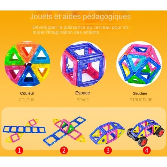 38 Pcs DIY Blocs Construction Magnétiques, Mini Jeux de Construction  Magnetique Colorée, Cadeaux pour Enfants de Plus de 3 Ans - Cdiscount Jeux  - Jouets