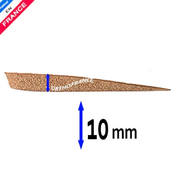 TALONNETTE de COMPENSATION Hauteur 10 mm cuir et li ge ORTHOFRANCE