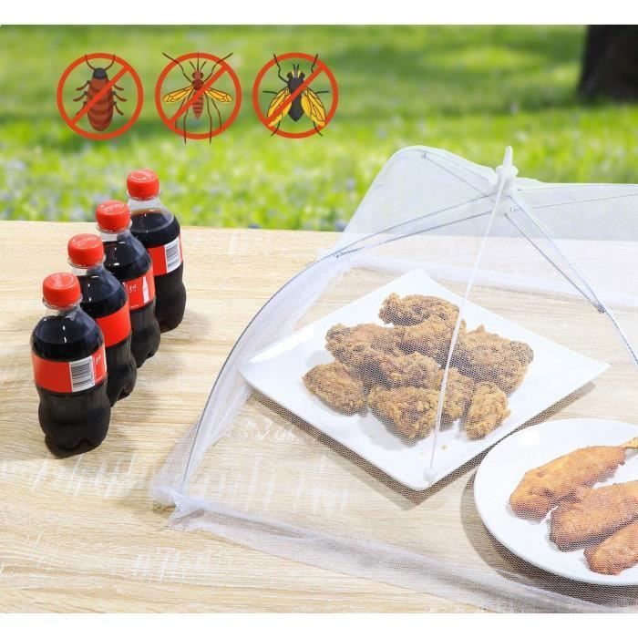 Cloche Anti-mouches Pliable Pour Nourriture - Toile En Maille, Cadre Acier Inox - Tailles 12" Ou 18" - Pour Extérieur, Barbecue, Pique-nique