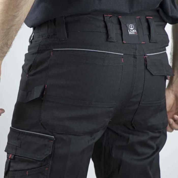 Pantalon de travail Multipoches LMA extensible Basalte Noir Noir