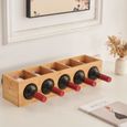 Casier à vin en bois YYIXING® - 5 étages - Blanc - Contemporain - Design-3