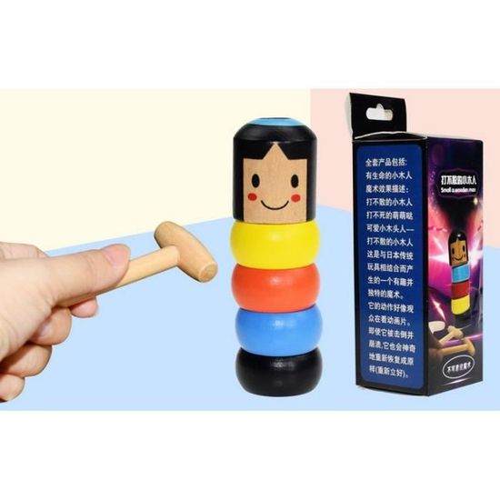 Daruma Immortel Petit Homme En Bois Tetu Incassable Bois Magique Jeu Jouet Cadeaux Cdiscount Jeux Jouets