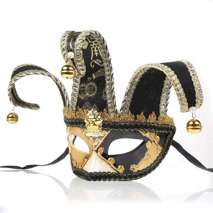 Masque vénitien pour homme - Demi-masque pour fête mascarade (noir)[K325] -  Cdiscount Maison