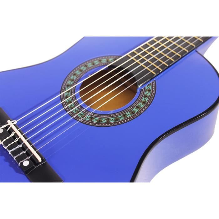 13€ sur Guitare en bois de 23'' Jouet d'instrument pour enfants débutants -  Bleu, Guitare classique, Top Prix