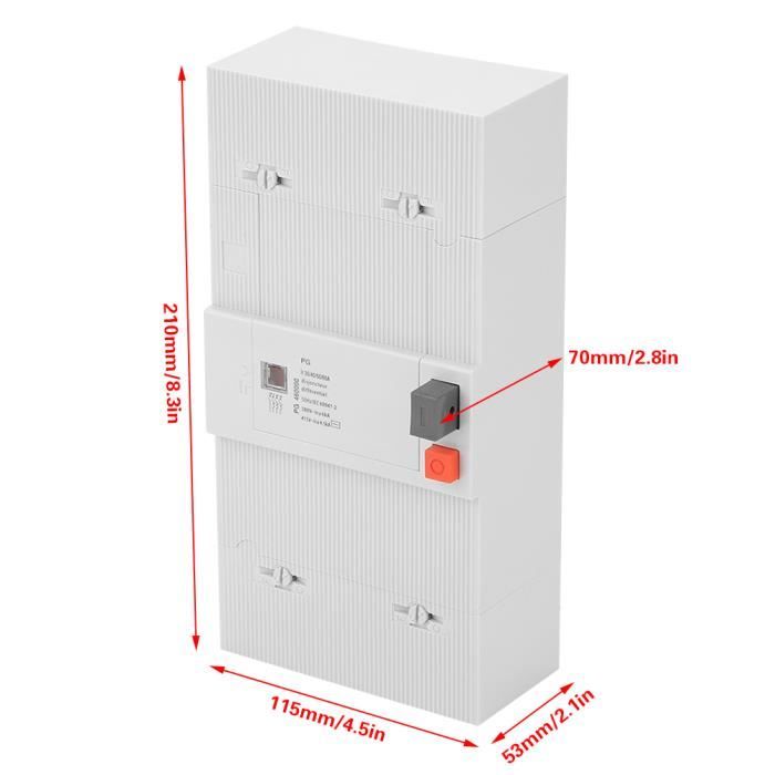 Disjoncteur 2P 30-60A - Protection Surcharge Et Court-circuit, Pour Installation électrique Domestique Ou Petit Atelier