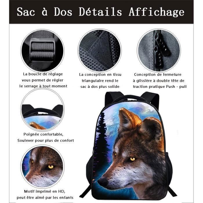Cartable Garcon Primaire Animaux Sac Dos Enfant Primaire pour