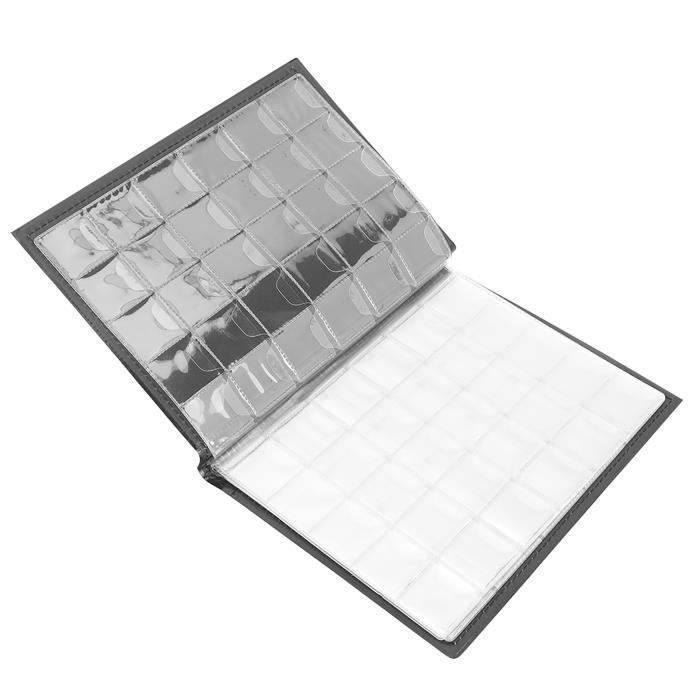 Album De Collection 250 Pochettes – Cuir Noir – Pour Pièces, Médailles, Badges Et Timbres