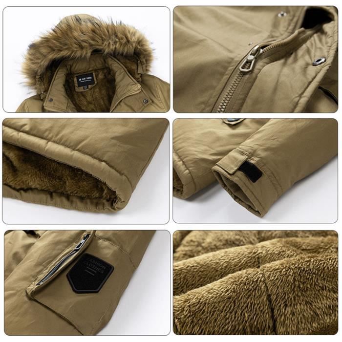 Parka homme kaki store fourrure
