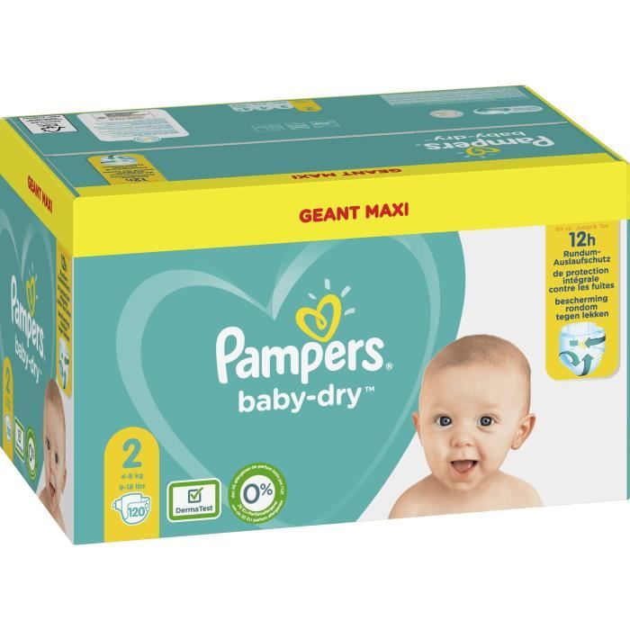 Acheter en ligne PAMPERS Baby-Dry 8 (120 pièce) à bons prix et en toute  sécurité 
